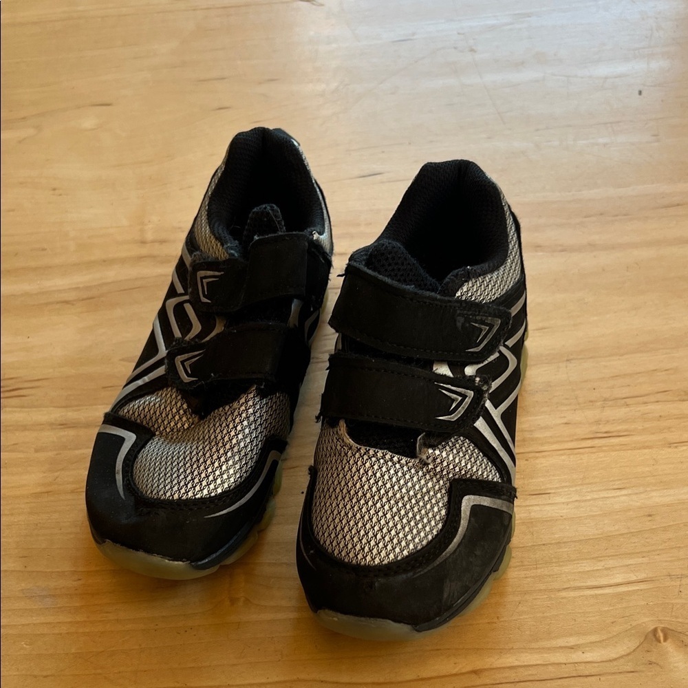Kids Black and Silver Shoes